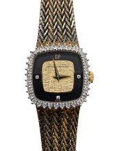 Load image into Gallery viewer, Girard-Perregaux Gold Plated Silver Wind-Up Watch With Diamonds