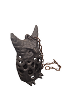 Load image into Gallery viewer, Vintage Cast Iron Owl Hanging Garden Holder (11&quot; Tall)
