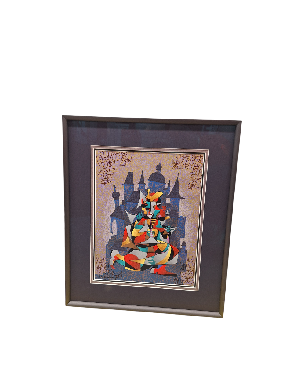 Anatole Krasnyansky Signed City Of Wine Framed Art