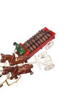 Load image into Gallery viewer, Vintage Cast Iron Horse Drawn Beer Wagon
