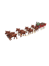 Load image into Gallery viewer, Vintage Cast Iron Horse Drawn Beer Wagon
