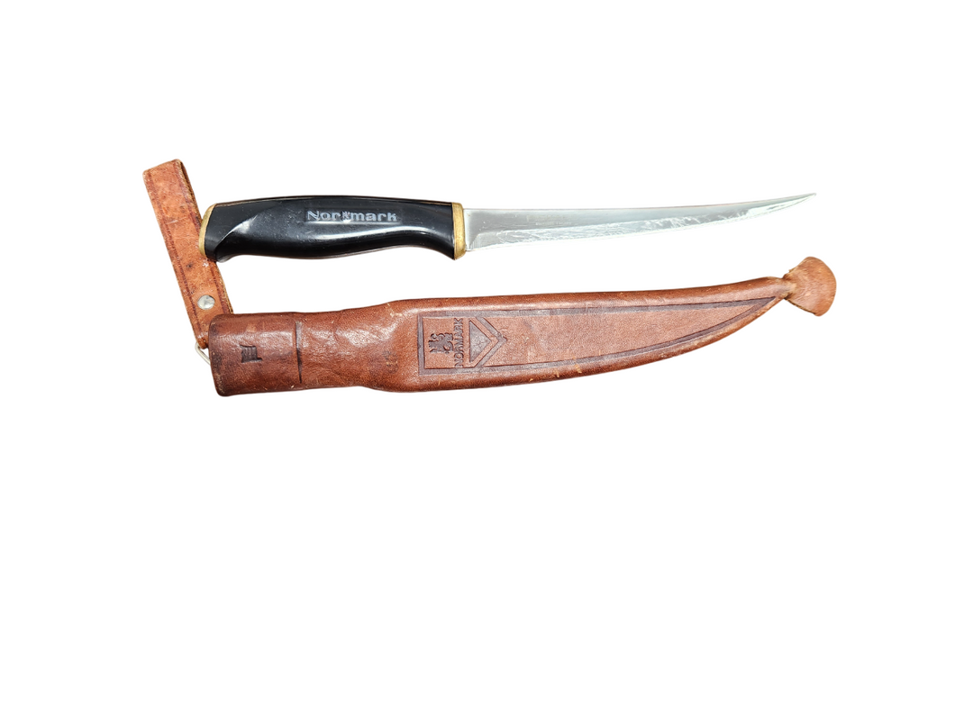 Normark Fiskars Fillet Fish Knife 1967, with leather sheath
