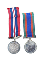 Load image into Gallery viewer, 2 Canadian Volunteer Service medal WW2 1939-1945 with ribbon
