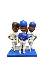 Load image into Gallery viewer, Delgado, Bautista and Wells Blue Jays Commemorative Trio Bobbleheads
