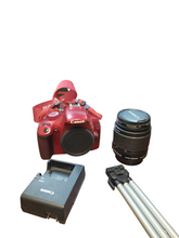 Load image into Gallery viewer, Canon EOS Rebel T3 Digital SLR Camera in Red, with Accessories
