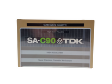 Load image into Gallery viewer, TDK SA-C90 High Bias Cassette Tape
