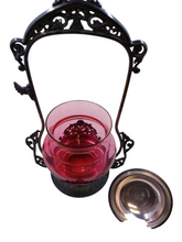 Load image into Gallery viewer, Victorian Cranberry Glass Pickle Jar
