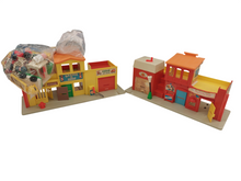 Load image into Gallery viewer, Fisher Price Little People Play Family Village, Barbershop, Garage, Firehouse and Theatre (1973)
