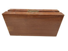 Load image into Gallery viewer, Vintage East Asian Hand Carved Wood Chess set with folding board.
