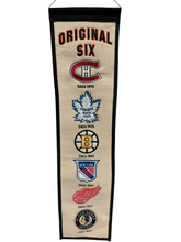 Load image into Gallery viewer, NHL Heritage Banner - Original Six Teams (8" x 31.5")
