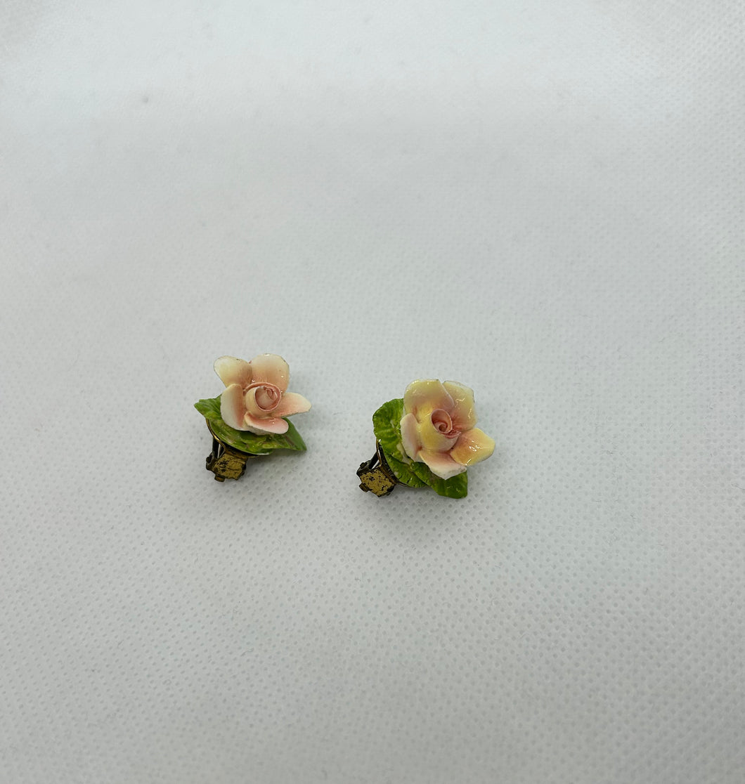 Floral Clip-on Earrings (Made in England)