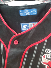 Load image into Gallery viewer, Vintage 90&#39;s Chicago Bulls Pinstripe Baseball Jersey by Starter
