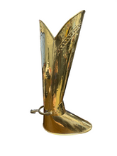 Load image into Gallery viewer, Vintage Brass Boot, Walking Stick/ Umbrella Stand With Spur
