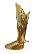 Load image into Gallery viewer, Vintage Brass Boot, Walking Stick/ Umbrella Stand With Spur
