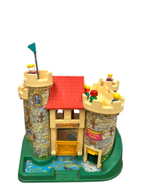 Load image into Gallery viewer, Fisher Price 1974 Castle w/ Dragon, Wagons, etc.
