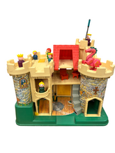 Load image into Gallery viewer, Fisher Price 1974 Castle w/ Dragon, Wagons, etc.
