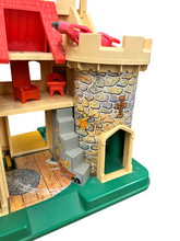 Load image into Gallery viewer, Fisher Price 1974 Castle w/ Dragon, Wagons, etc.
