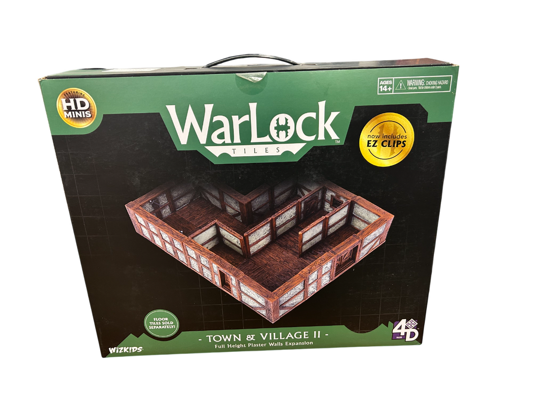 SEALED WizKids Dungeons & Dragons Warlock Tiles Town & Village II Full Height Plaster Walls Expansion