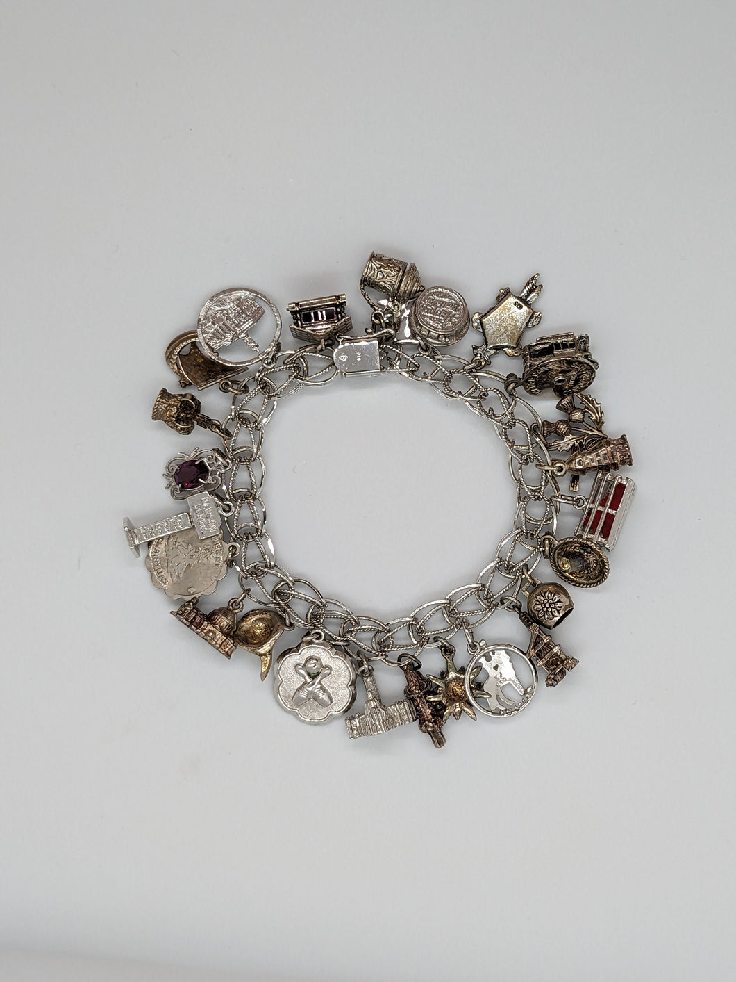 Vintage Sterling Silver Charm Bracelet