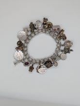 Load image into Gallery viewer, Vintage Sterling Silver Charm Bracelet
