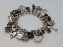 Load image into Gallery viewer, Vintage Sterling Silver Charm Bracelet
