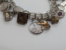 Load image into Gallery viewer, Vintage Sterling Silver Charm Bracelet
