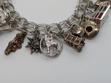 Load image into Gallery viewer, Vintage Sterling Silver Charm Bracelet
