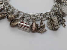 Load image into Gallery viewer, Vintage Sterling Silver Charm Bracelet
