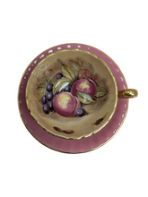 Load image into Gallery viewer, Aynsley Orchard Pink/Gold Footed Cup &amp; Saucer
