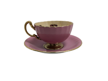 Load image into Gallery viewer, Aynsley Orchard Pink/Gold Footed Cup &amp; Saucer
