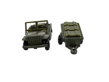 Load image into Gallery viewer, Zymex 2432 MASH Jeep car with trailer (1:87 scale)
