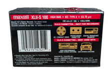 Load image into Gallery viewer, Set of 3 Maxell XL II-S 100 Minute Audio Cassette Tapes
