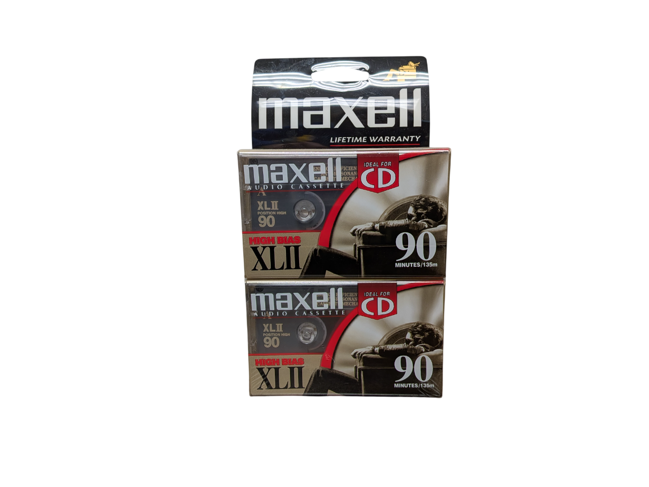 Maxell High Bias XL II 90 minute Audio Cassettes (2 Packs