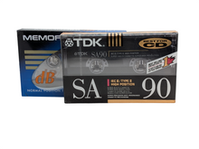 Load image into Gallery viewer, Memorex C90 and TDK SA 90 Cassette Tapes (never opened)
