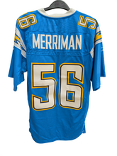 Load image into Gallery viewer, Shawne Merriman San Diego Chargers #56 Reebok Authentic NFL Blue Jersey (size small, length +2)

