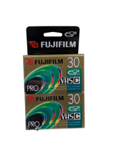 Load image into Gallery viewer, FujiFilm VHS-C PRO TC-30 - 2 Pack Premium Camcorder Tapes (sealed)
