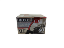 Load image into Gallery viewer, 5 Maxell High Bias XLII 60 Cassette Tapes (sealed)
