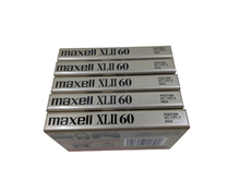Load image into Gallery viewer, 5 Maxell High Bias XLII 60 Cassette Tapes (sealed)
